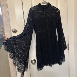 Small Lulu’s Black Lace Mini Dress